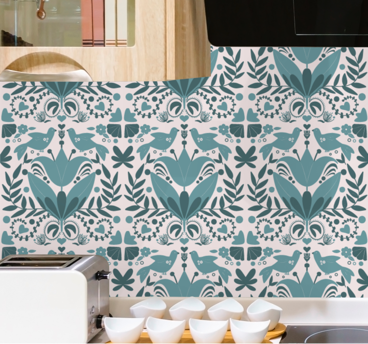 花 壁紙 花の対称パターン - TENSTICKERS