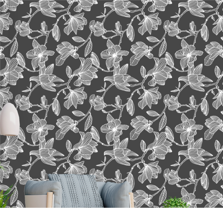 壁紙 花 ブラウンの花のアレンジメント - TENSTICKERS