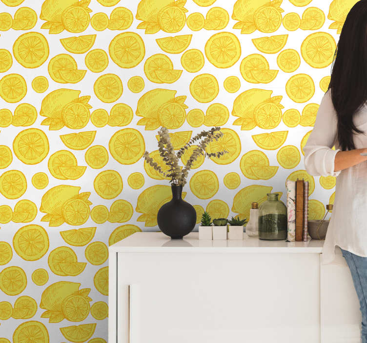 壁紙 花 柑橘類のスライス - TENSTICKERS