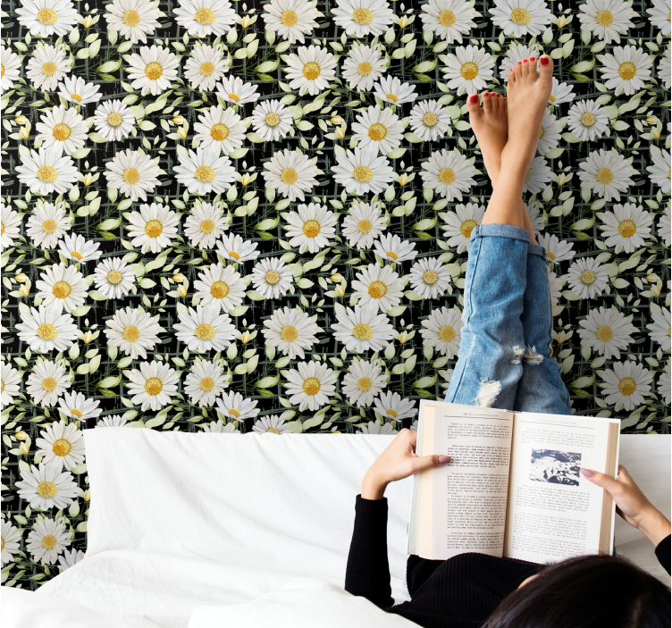 壁紙 花 デイジーの花飾り - TENSTICKERS