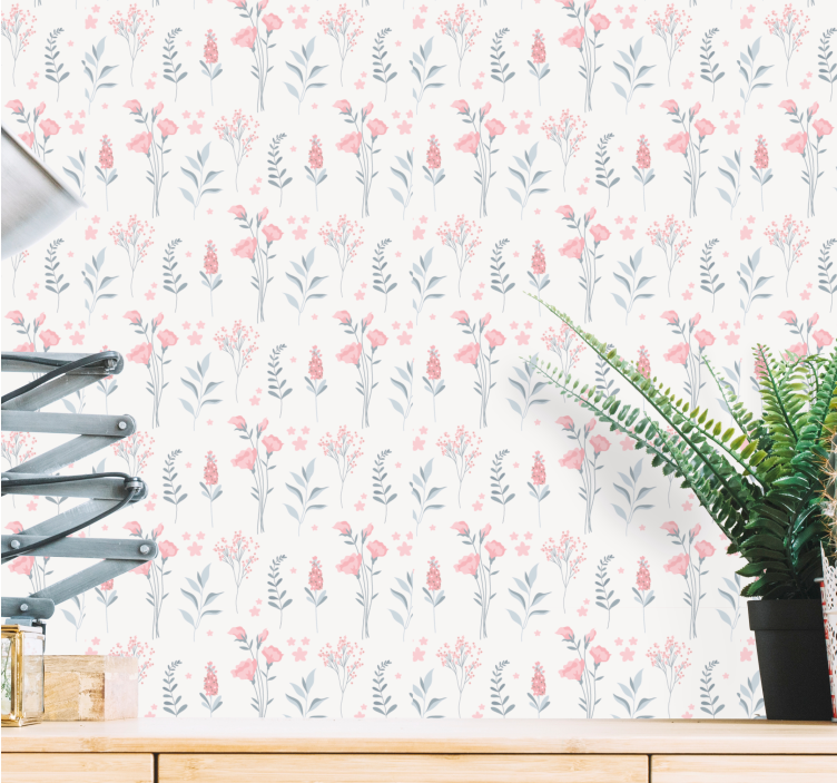 壁紙 花 フローラルガーデンスタイル - TENSTICKERS