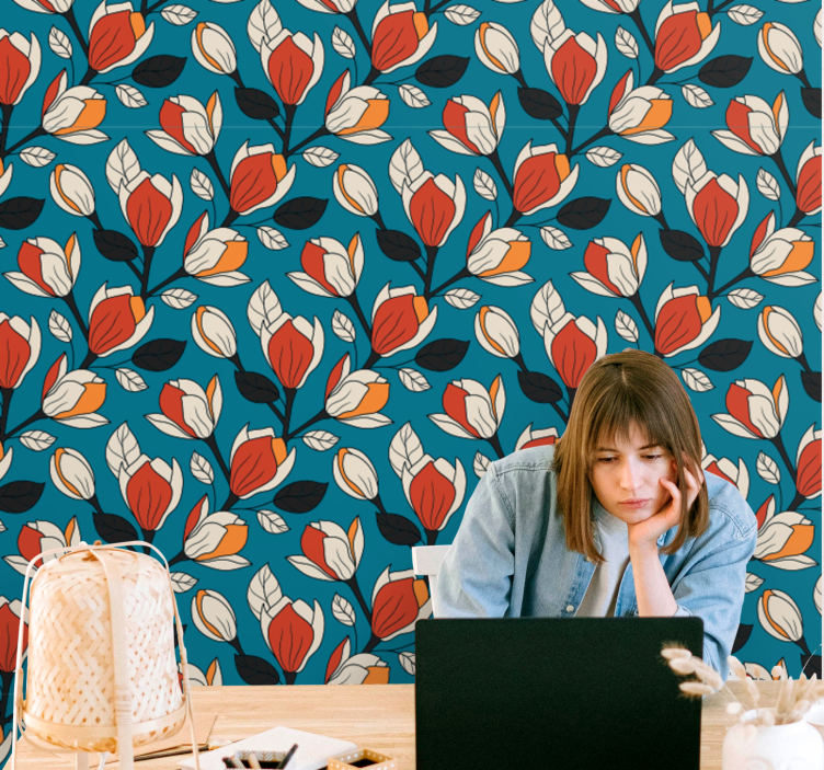 壁紙 花 花柄の背景 - TENSTICKERS