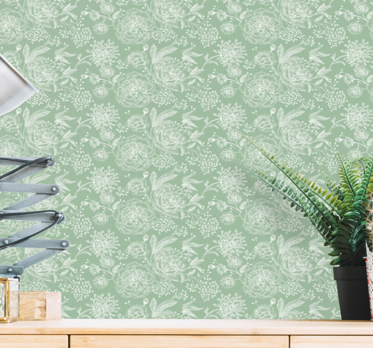 壁紙 花 ソフトフローラルエレガンス - TENSTICKERS