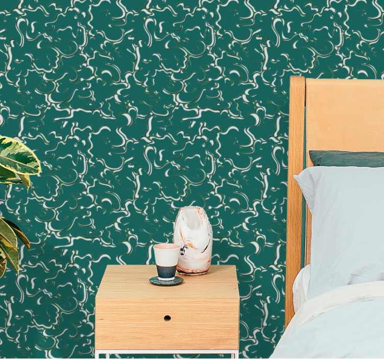 幾何学的壁紙 抽象的な渦巻き - TENSTICKERS