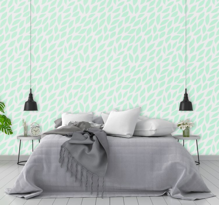 緑の花びらの壁紙花の壁紙 - TENSTICKERS