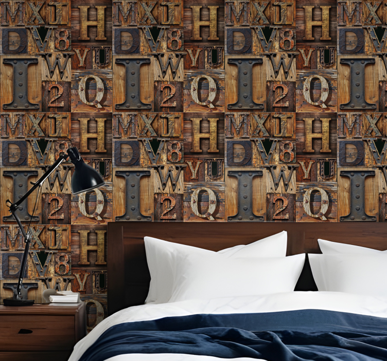 レタリング壁紙 3d効果 - TENSTICKERS