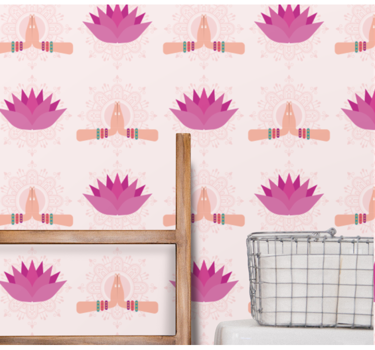 ナマステ ロータス モダン 壁紙 - TENSTICKERS