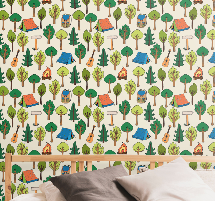 自然 壁紙 キャンプの冒険 - TENSTICKERS