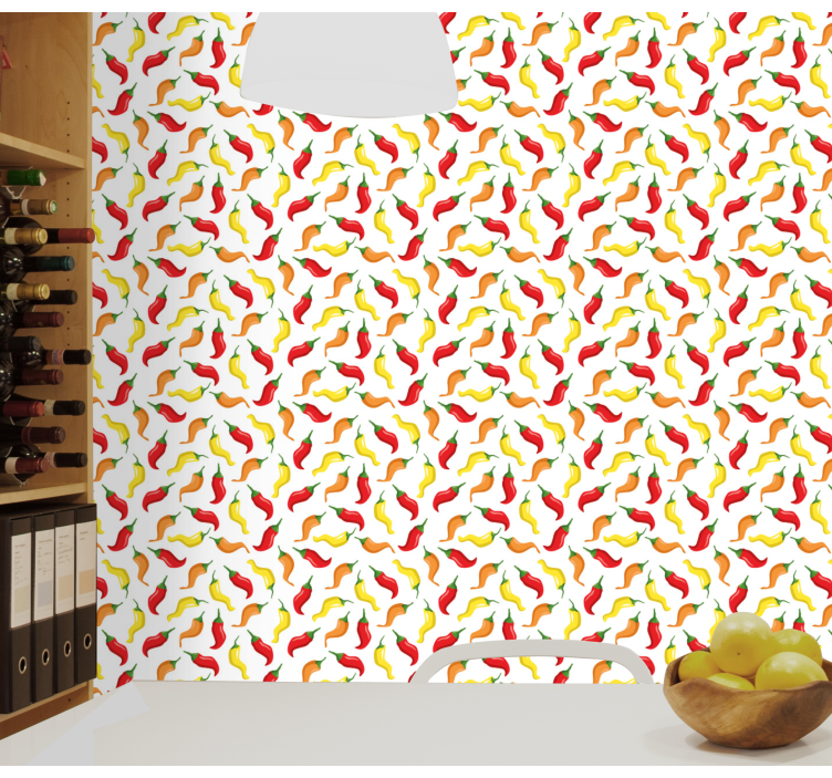 自然 壁紙 唐辛子模様 - TENSTICKERS