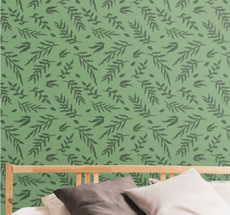 自然 壁紙 葉の絡み合った模様 - TENSTICKERS