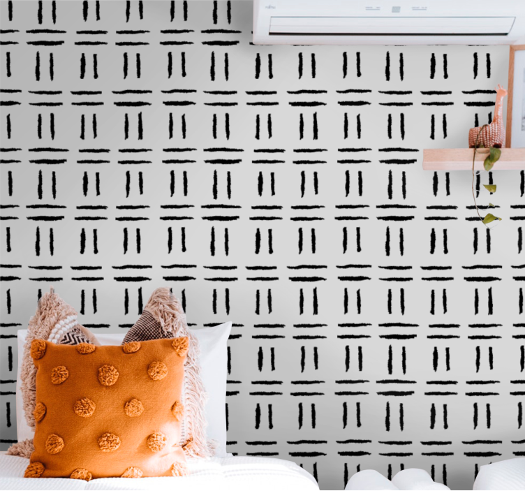 ノルディック壁紙幾何学的ライン構成 - TENSTICKERS