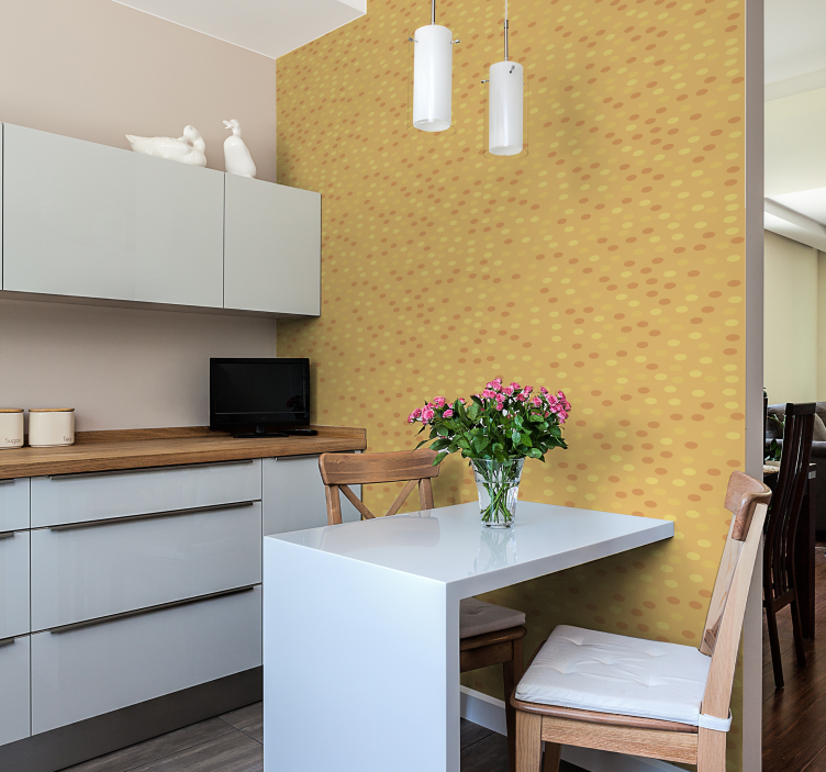 サークルのキッチンムーン壁紙のオレンジ - TENSTICKERS