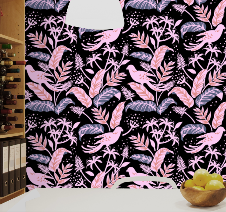 観賞用 壁紙 鳥と花の調和 - TENSTICKERS