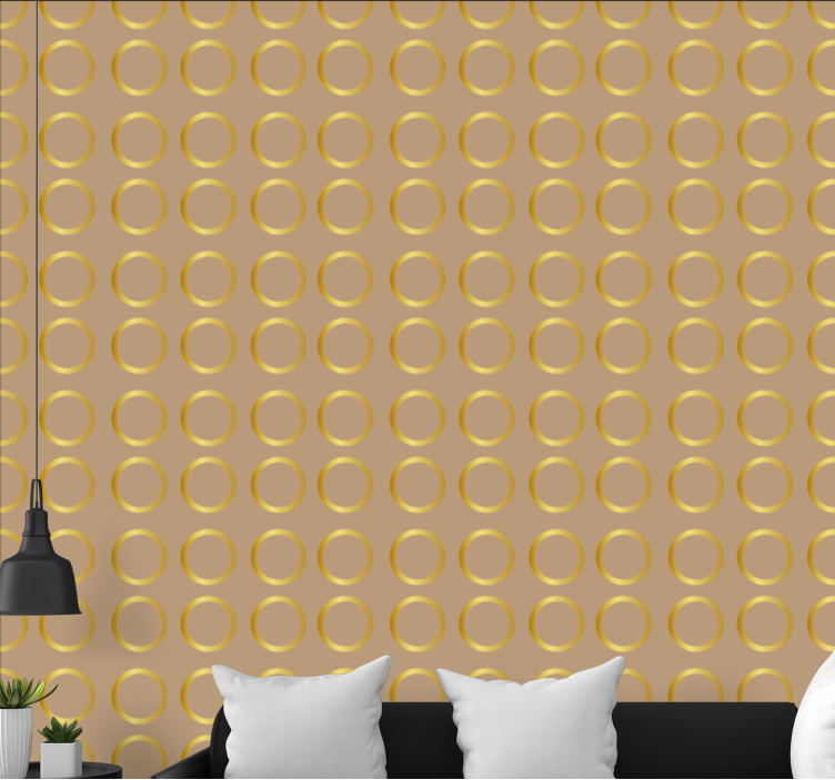 水玉 壁紙 エレガントな円形パターン - TENSTICKERS