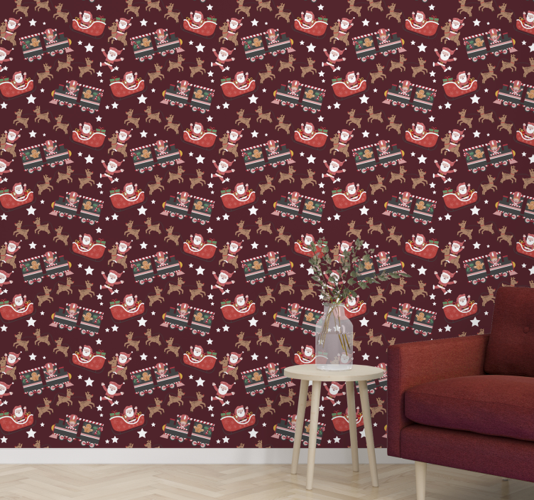 サンタクロースそりクリスマス壁紙 - TENSTICKERS