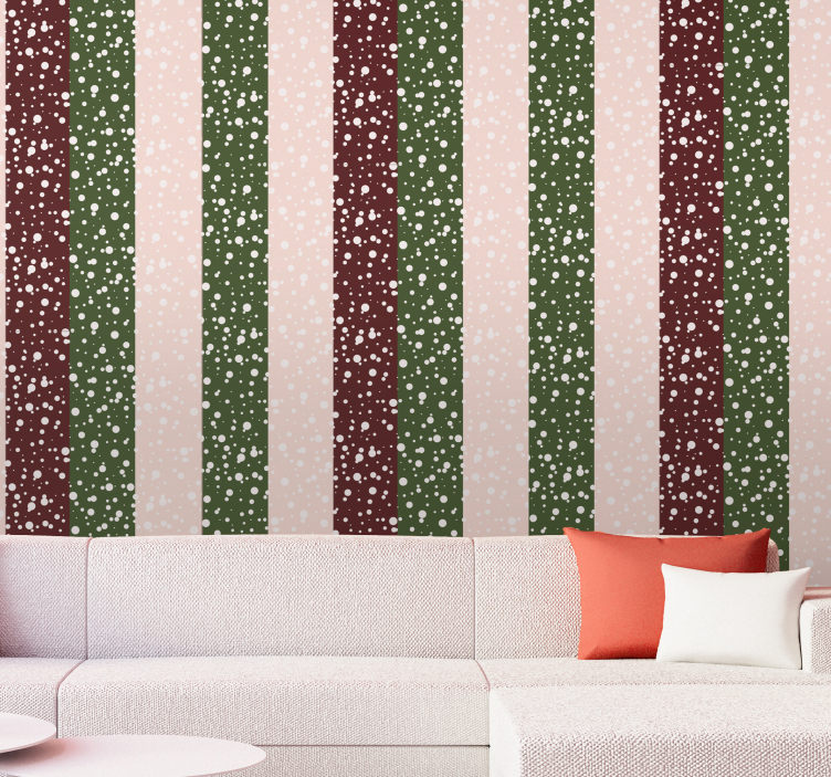 ストライプ 壁紙 縞模様の水玉模様 - TENSTICKERS