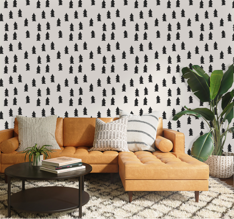 木のパターン自然の壁紙 - TENSTICKERS