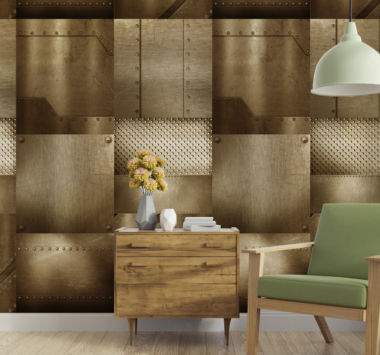 テクスチャ壁紙真鍮モザイク - TENSTICKERS