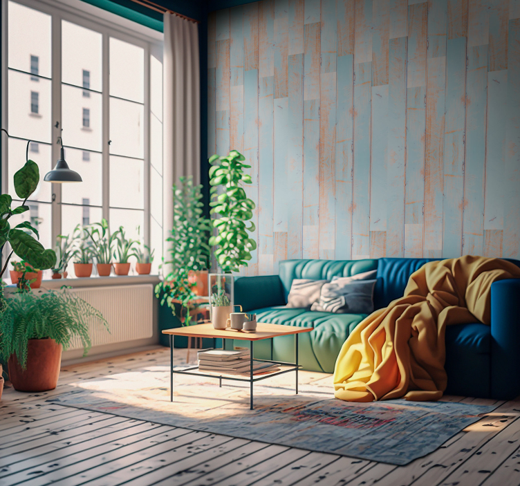 ウッドテクスチャ壁紙明確な空 - TENSTICKERS