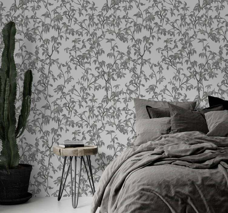 ヘッドボードの壁紙ミニマリスティックツリー - TENSTICKERS