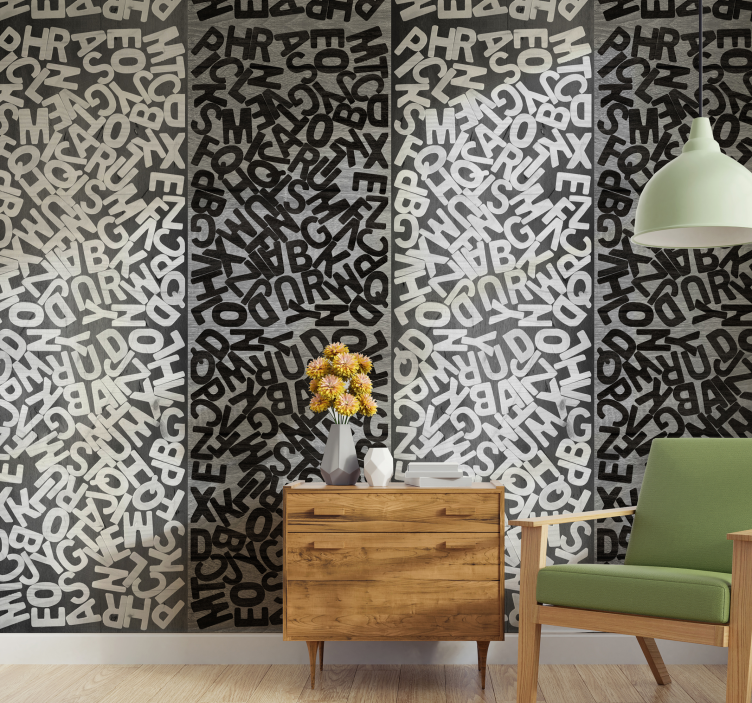 レタリング壁紙 アルファベットの混乱 - TENSTICKERS
