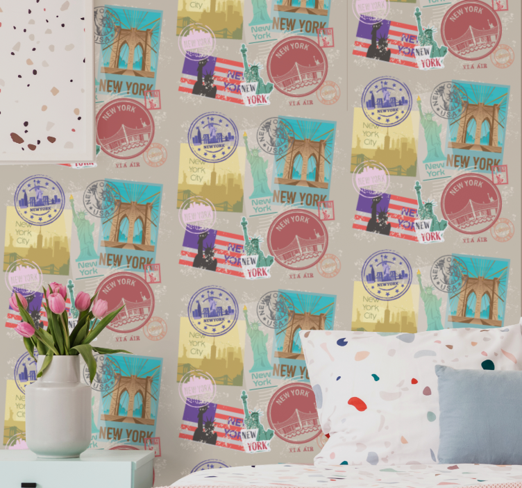 ニューヨーク 壁紙 ニューヨークの切手 - TENSTICKERS