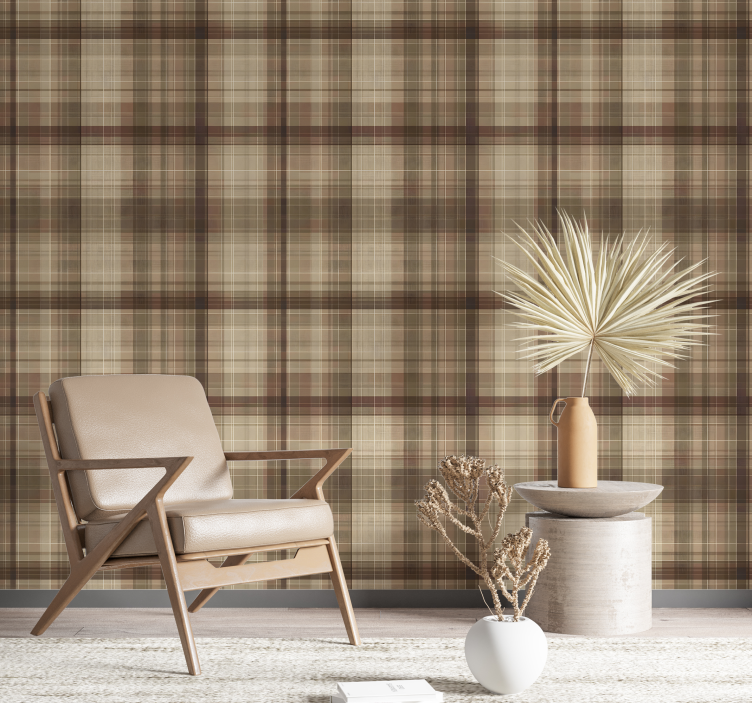 正方形の壁紙 テキスタイル効果 - TENSTICKERS