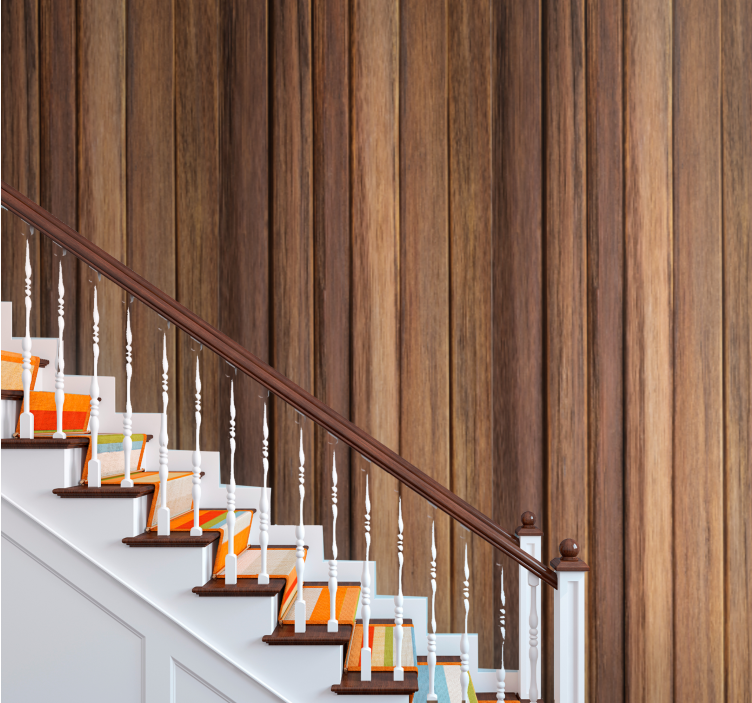 木目 壁紙 木の板パネル - TENSTICKERS